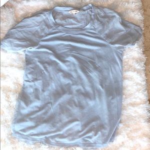 Rebecca Taylor sz sm silk combo open back blue top